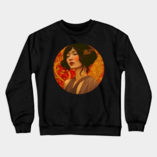 Art Deco Style Woman Crewneck Sweatshirt